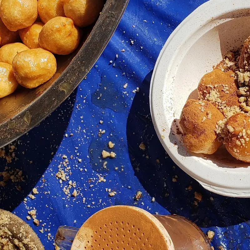 Local loukoumades in Rethymno Old Town part of Filiko Food Tour