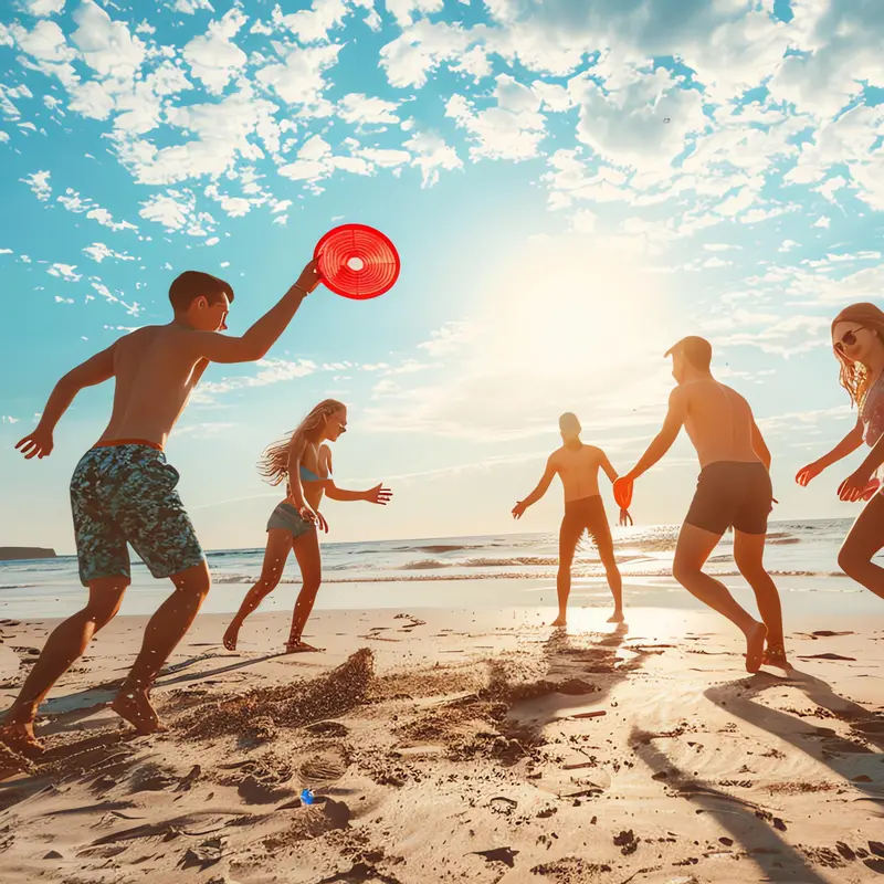 Family participating in Rethymno Beach part of Filiko Tours Beach Games Activity