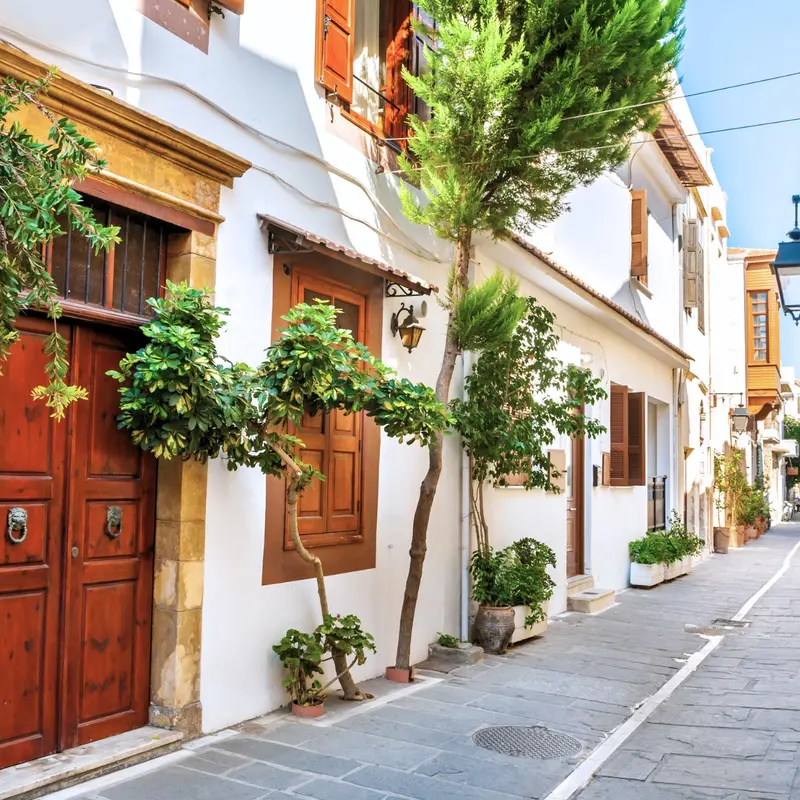 Beautiful alley in in Rethymno Old Town part of Filiko Food Tour