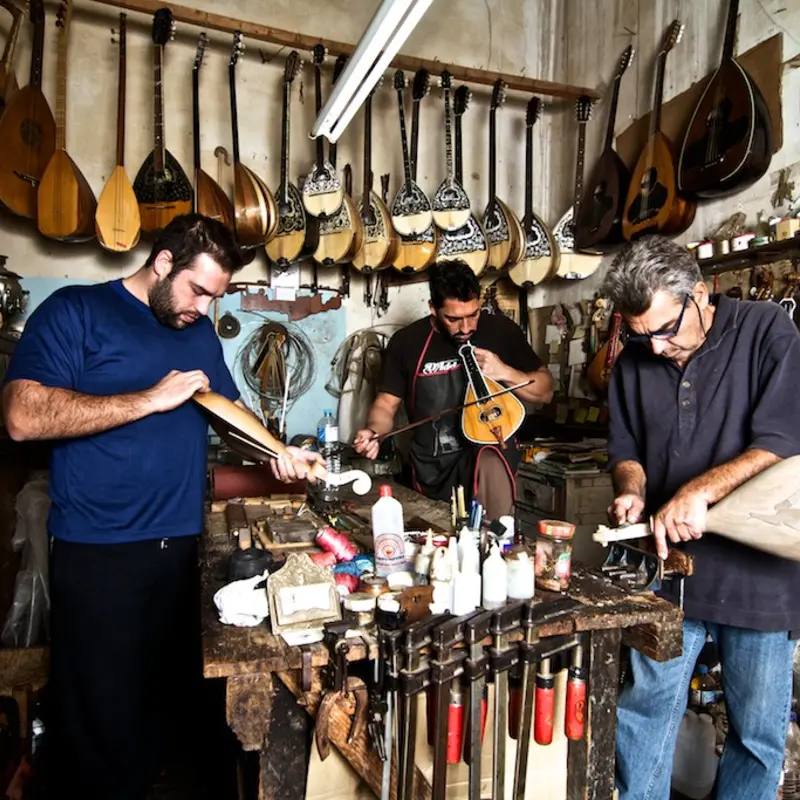 traditional Cretan musical instruments workshop from filiko tours